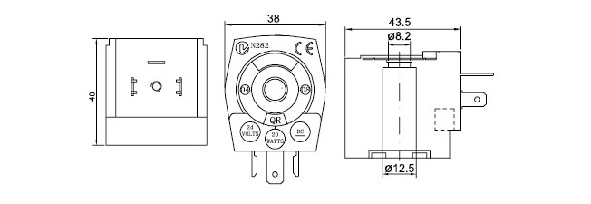 CY123电磁阀线圈尺寸